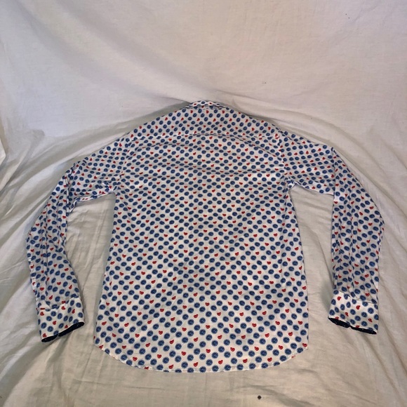 Fahrenheit All Over Citrus Polka Dot LS Button Up - Picture 5 of 6
